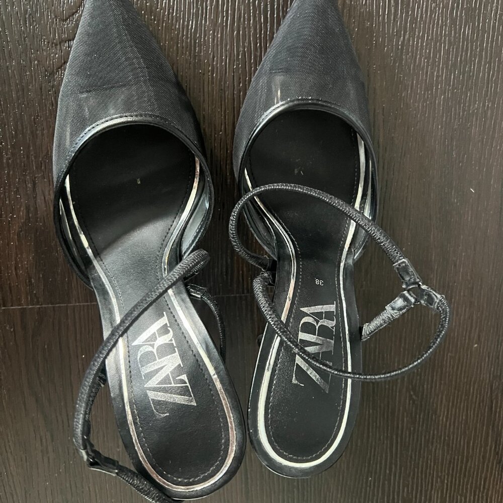 Zara Mesh Slingback Pumps
